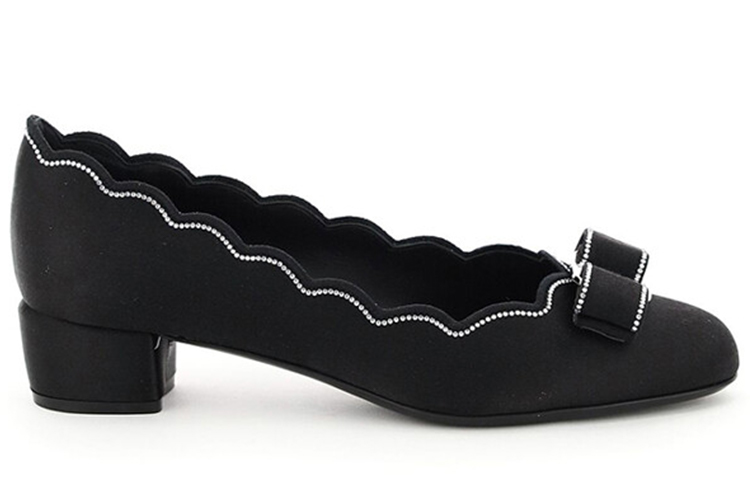 Order (W) FERRAGAMO Tacón Bajo 'Terciopelo Negro' 01A670-740871