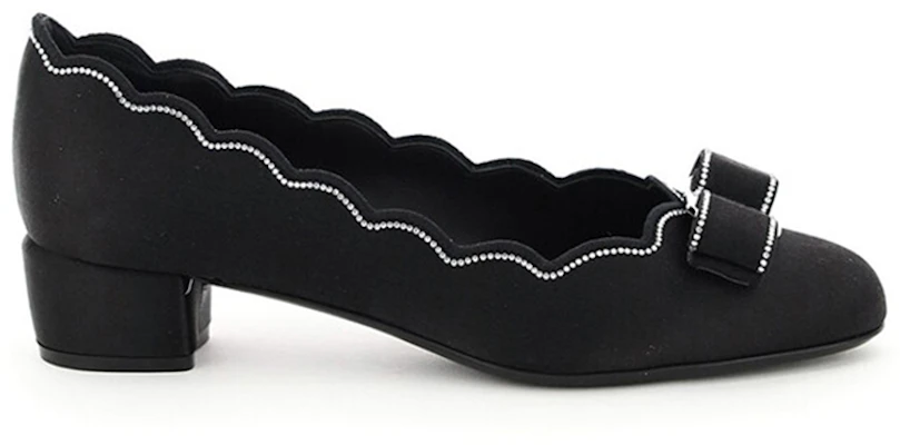(W) FERRAGAMO Tacón Bajo 'Terciopelo Negro' 01A670-740871 Order (W) FERRAGAMO Tacón Bajo 'Terciopelo Negro' 01A670-740871