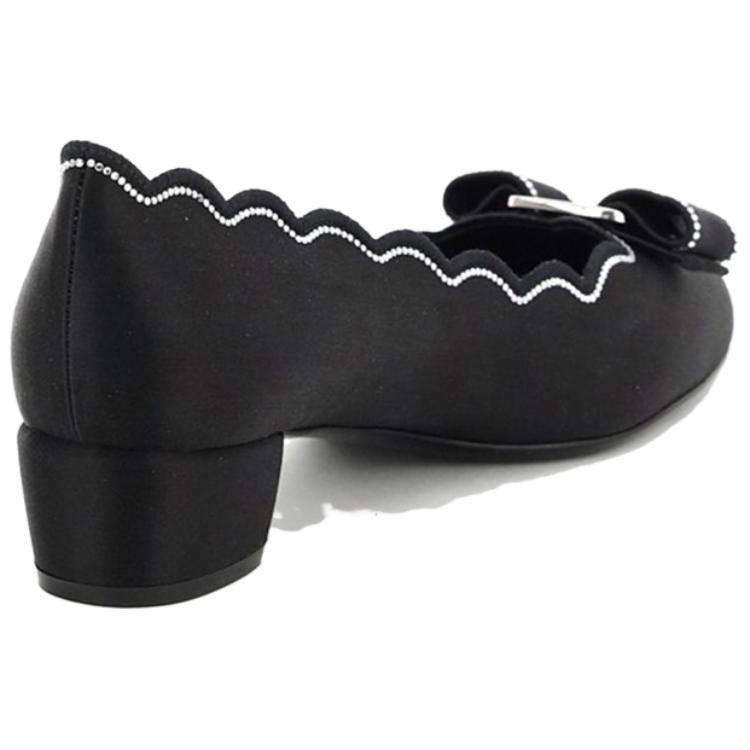 Shop (W) FERRAGAMO Tacón Bajo 'Terciopelo Negro' 01A670-740871