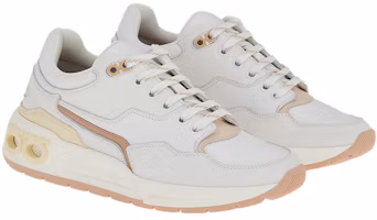 Order (W) FERRAGAMO Sepatu Putih Rendah Kulit Asli Lace-Up 030349-758727