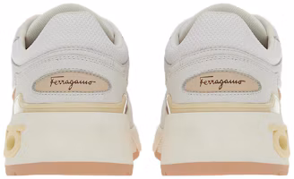 Shop (W) FERRAGAMO Sepatu Putih Rendah Kulit Asli Lace-Up 030349-758727