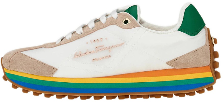(W) FERRAGAMO Sepatu Low-Top 'Putih Hijau' 030320-756565 Buy (W) FERRAGAMO Sepatu Low-Top 'Putih Hijau' 030320-756565