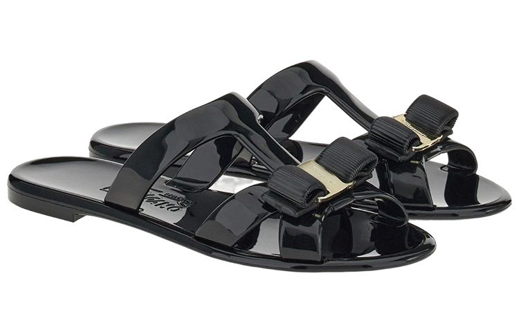 Order (W) 페라가모 릴리아 슬리퍼 '블랙 버터플라이 노트' 01D633-755969