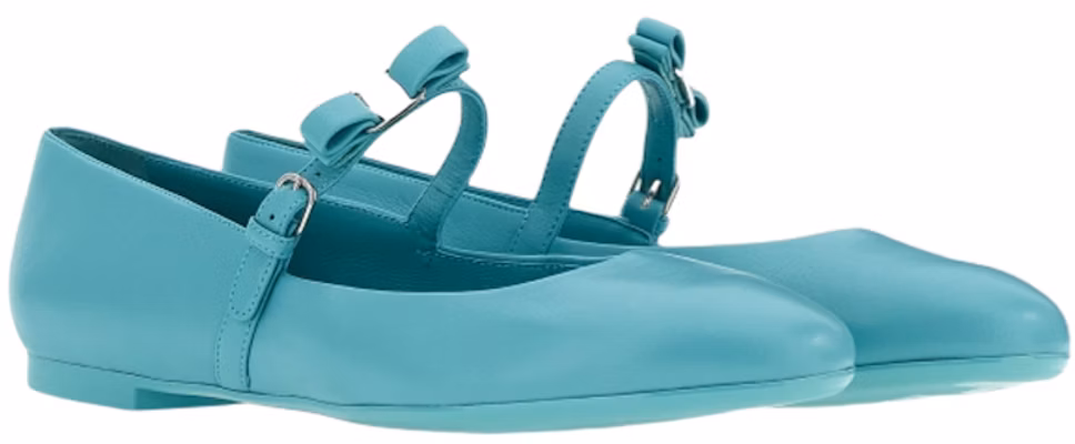 (W) FERRAGAMO Mary Jane Flats 'Teal Gelap' 01C876-750491 Order (W) FERRAGAMO Mary Jane Flats 'Teal Gelap' 01C876-750491