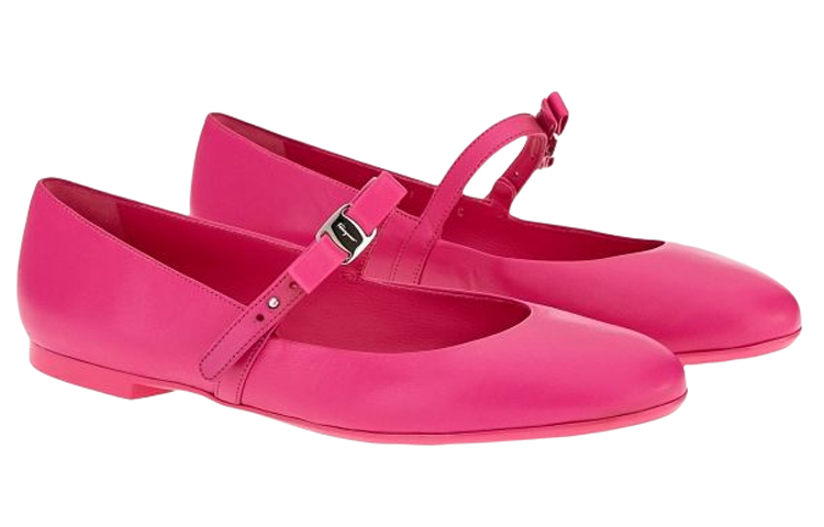 Order (W) FERRAGAMO 粉色玛丽珍平底鞋 01C876-750490