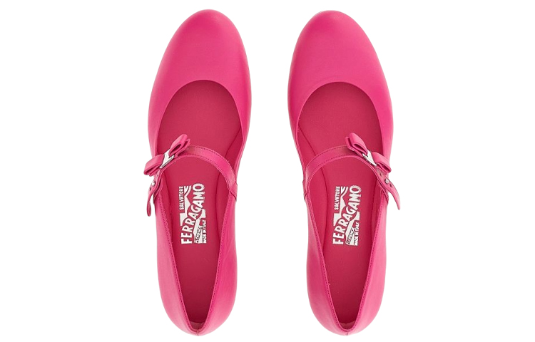 Lookbook (W) FERRAGAMO 粉色玛丽珍平底鞋 01C876-750490