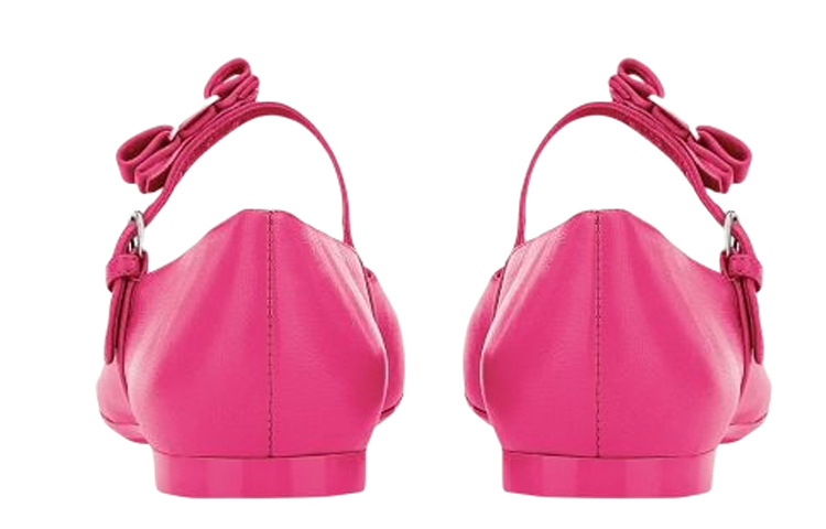 Shop (W) FERRAGAMO 粉色玛丽珍平底鞋 01C876-750490