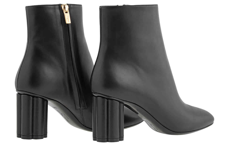 (W) FERRAGAMO Molfetta 70 Boot 'Black Floral Heel' 圖 2