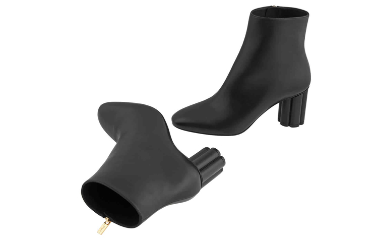 (W) FERRAGAMO Molfetta 70 Boot 'Black Floral Heel' 圖 3