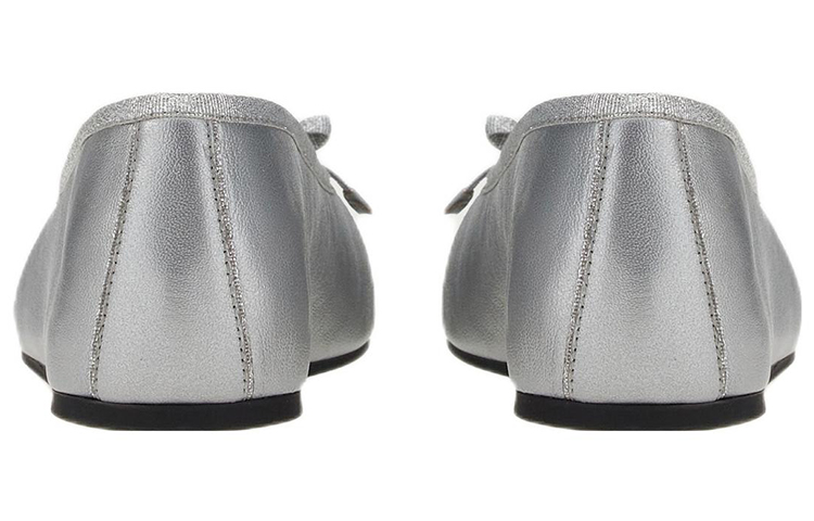 (W) FERRAGAMO Nappa Ballet Flat 'Silver' 圖 4