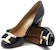 (W) FERRAGAMO Ninna 8 cm 'Kulit Hitam Polos' 0585124