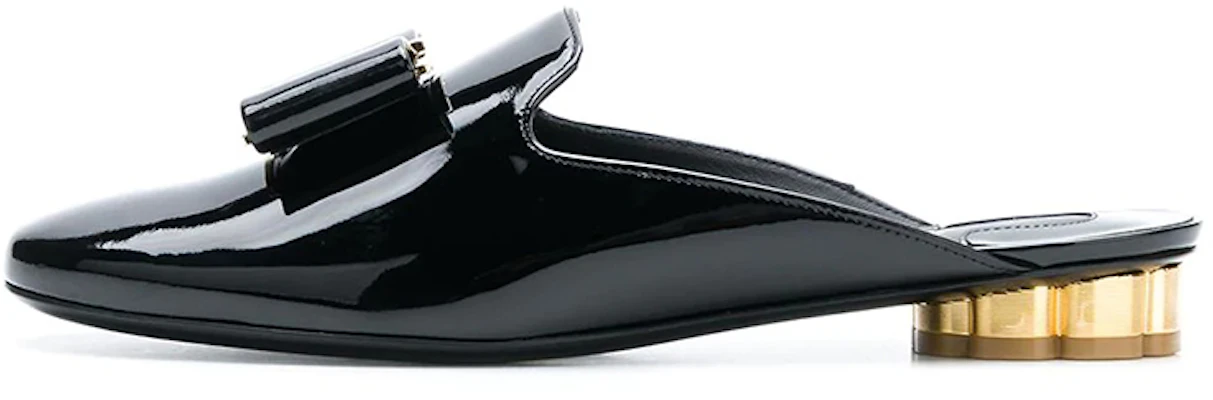 (W) FERRAGAMO Lackleder Mode Sandalette mit niedrigem Absatz ''Schwarz'' 695097 Buy (W) FERRAGAMO Lackleder Mode Sandalette mit niedrigem Absatz ''Schwarz'' 695097