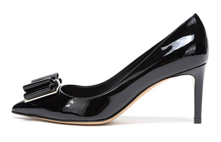 (Women) FERRAGAMO Patent Leather High Heel 'Black' 0704665