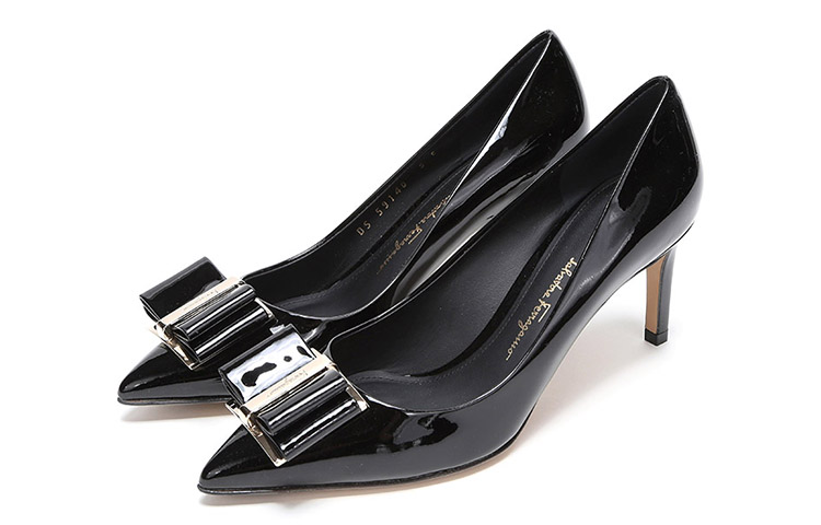 Lookbook (Women) FERRAGAMO Patent Leather High Heel 'Black' 0704665