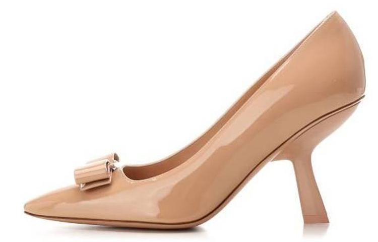 Buy (W) 菲拉格慕漆皮尖头高跟鞋“褐色细高跟” 01G045-763793