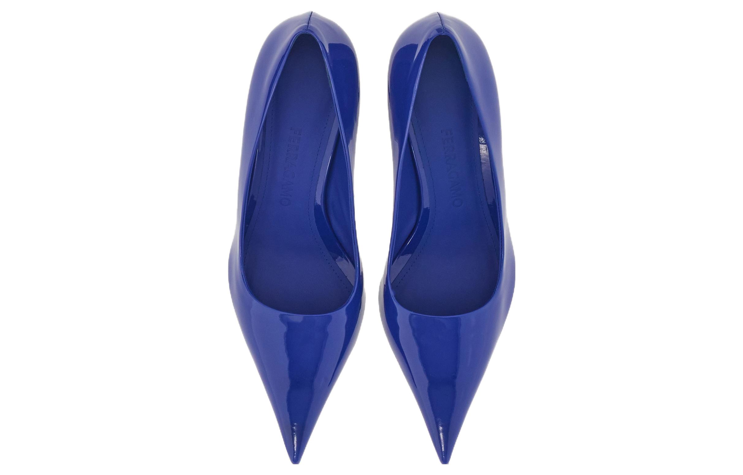 Lookbook (W) フェラガモ パテント ブルー パンプス 01F888-762427