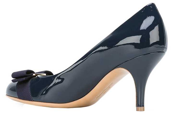 (W) FERRAGAMO Patent Leather Pump 'Blue Bow' 圖 4