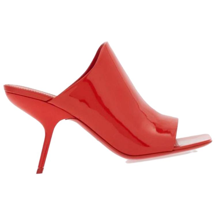 Order FERRAGAMO菲拉格慕 閃亮皮 舒適時尚 人字拖鞋 8.5cm 女款 紅色