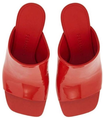 FERRAGAMO菲拉格慕 閃亮皮 舒適時尚 人字拖鞋 8.5cm 女款 紅色 Shop FERRAGAMO菲拉格慕 閃亮皮 舒適時尚 人字拖鞋 8.5cm 女款 紅色