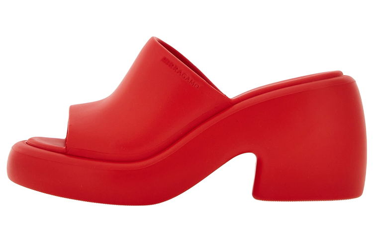 (Women) FERRAGAMO Platform Slide Sandals 'Red Open Toe' 01F933-763235