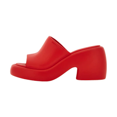 (W) FERRAGAMO Platform Slide Sandals 'Red Open Toe'