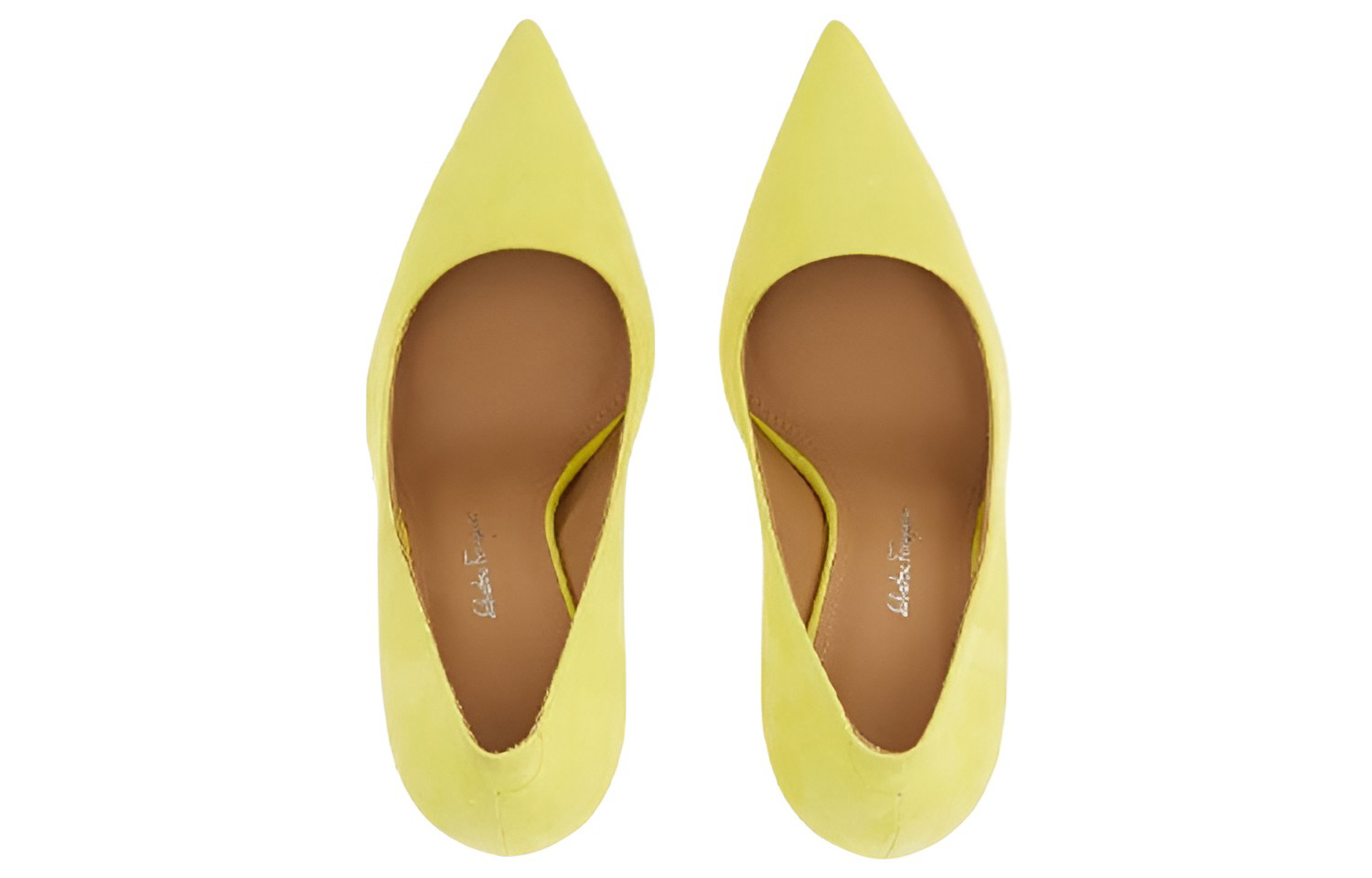 Shop (Women) FERRAGAMO Pointed-Toe 105mm Pumps 'Yellow' 01D268-999022