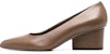 (Women) FERRAGAMO Pointed-Toe Chunky Heel 'Brown' 01B737-745243