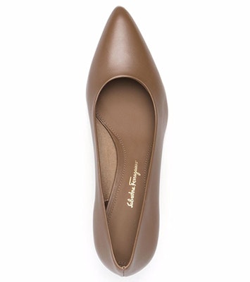 (Women) FERRAGAMO Pointed-Toe Chunky Heel 'Brown' 01B737-745243 Shop (Women) FERRAGAMO Pointed-Toe Chunky Heel 'Brown' 01B737-745243