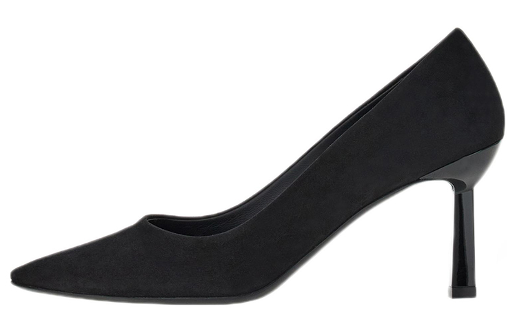 (Women) FERRAGAMO Pointed-Toe High Heels 'Black Leather' 01E233-758474