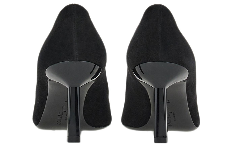 Shop FERRAGAMO費拉高夢 羊皮 包覆尖頭 高跟鞋 女款 黑色