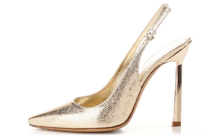(W) FERRAGAMO Pointed-Toe High Heels 'Gold'