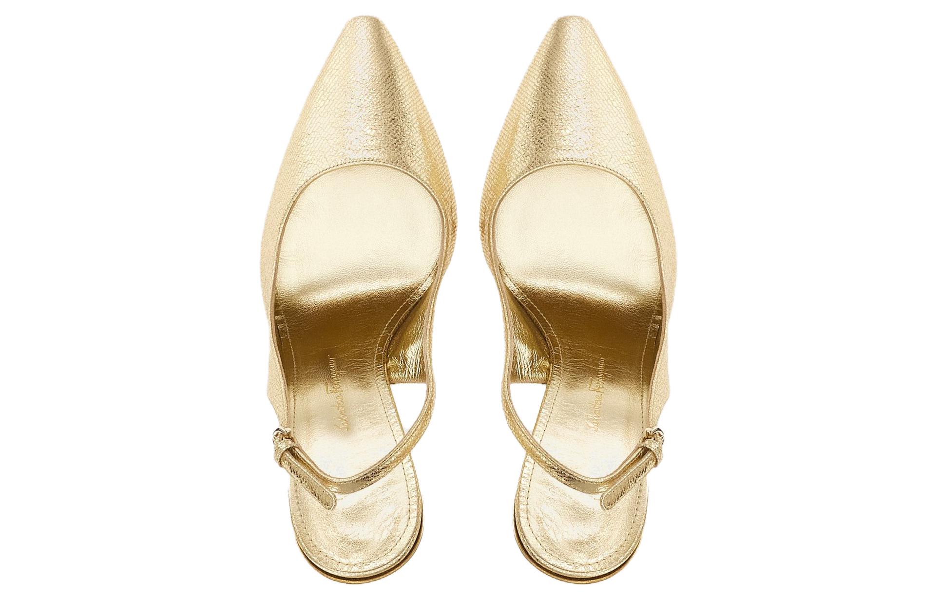 (W) FERRAGAMO Pointed-Toe High Heels 'Gold' 圖 4