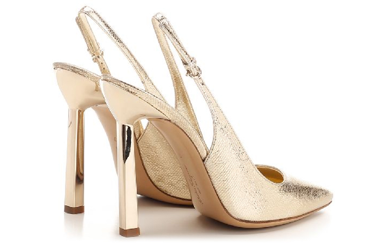 (W) FERRAGAMO Pointed-Toe High Heels 'Gold' 圖 5