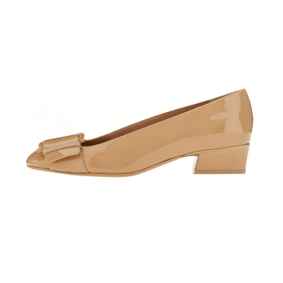 (W) FERRAGAMO Bessie 30 Pumps Khaki 'Beige'