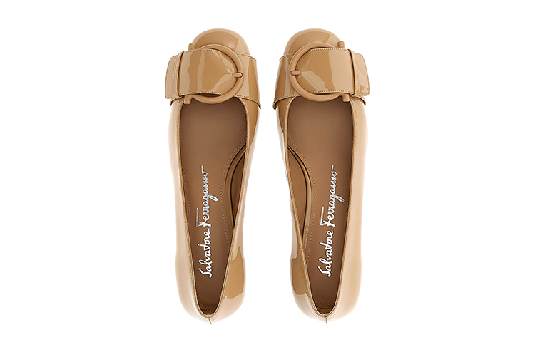 (W) FERRAGAMO Bessie 30 Pumps Khaki 'Beige' 圖 3