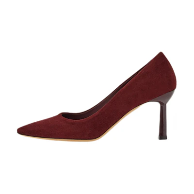 (W) FERRAGAMO Pointed-Toe Slip-On High Heels 'Red Velvet'