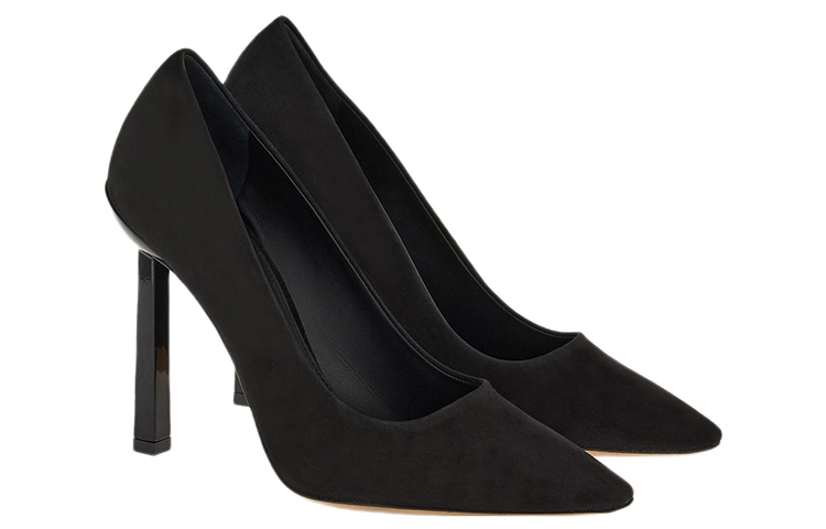 Order (W) 페라가모 블랙 가죽 포인티드토 슬립온 하이힐 01E306-758519