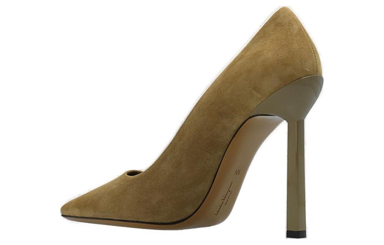 (W) FERRAGAMO Pointed-Toe Stiletto 'Grey Green' 圖 3