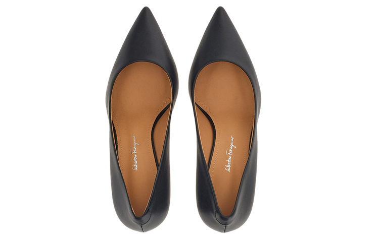 Lookbook (W) FERRAGAMO Tumit Tinggi Hujung Runcing 'Fesyen Hitam' 01D160-999028