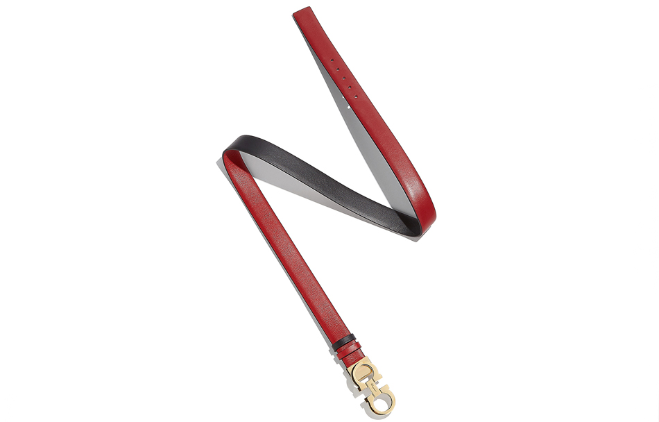 (Women) FERRAGAMO Red Leather Belt with Buckle, 2.5cm Wide 23A565-0564327 圖 3