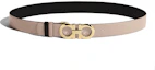 Order (W) Sabuk Wanita FERRAGAMO Kulit Reversible Beige dengan Gesper, Lebar 3.5cm 23A564-0593873