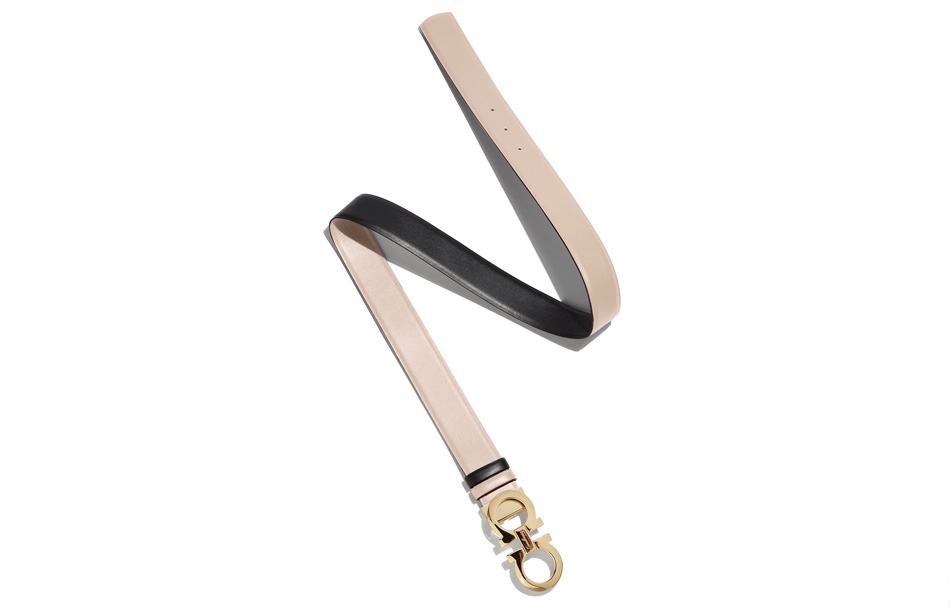 (Women) FERRAGAMO Reversible Beige Leather Buckle Belt for Women, 3.5cm Wide 23A564-0593873 圖 3