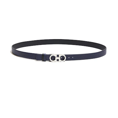(Women) FERRAGAMO Reversible Gancini Purple Calfskin Belt 2.5cm. 23A565-0674261