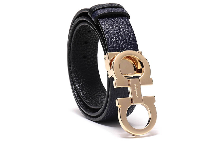 Lookbook (W) Ferragamo 可翻转皮带 深蓝/黑色 2.5厘米 23A565-0673955