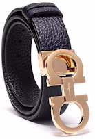 Lookbook (W) Ikat Pinggang Kulit Bolak-Balik Ferragamo, Biru Tua/Hitam, 2.5cm 23A565-0673955