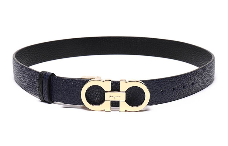 Purchase (W) Ferragamo 可翻转皮带 深蓝/黑色 2.5厘米 23A565-0673955