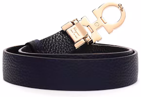 Details for (W) Ikat Pinggang Kulit Bolak-Balik Ferragamo, Biru Tua/Hitam, 2.5cm 23A565-0673955