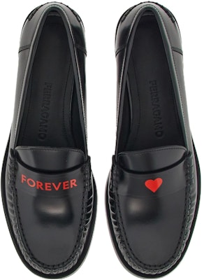 (Women) FERRAGAMO Round-Toe Slip-On Loafers 'Black' 01G935-767774 Lookbook (Women) FERRAGAMO Round-Toe Slip-On Loafers 'Black' 01G935-767774