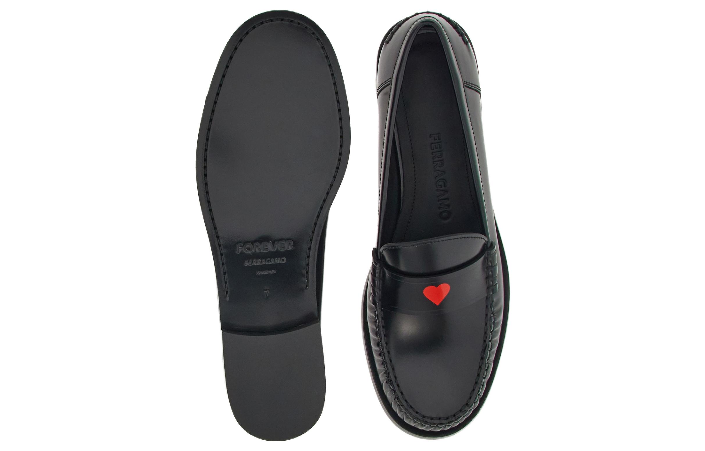Shop (Women) FERRAGAMO Round-Toe Slip-On Loafers 'Black' 01G935-767774