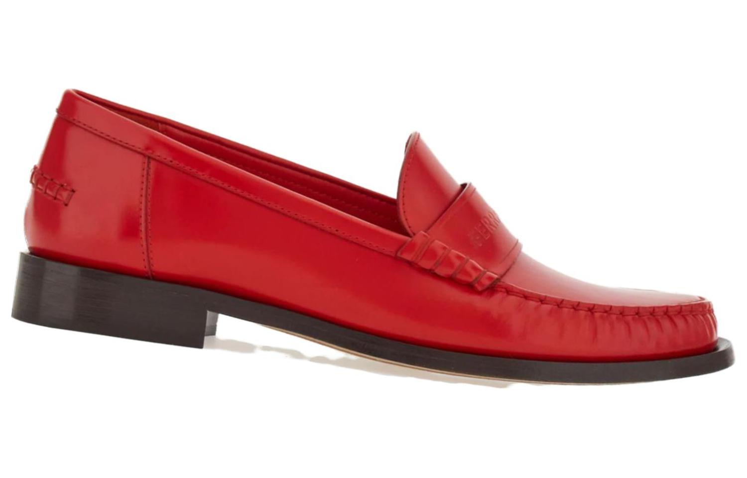 (W) FERRAGAMO Round Toe Loafers 'Red' 圖 2